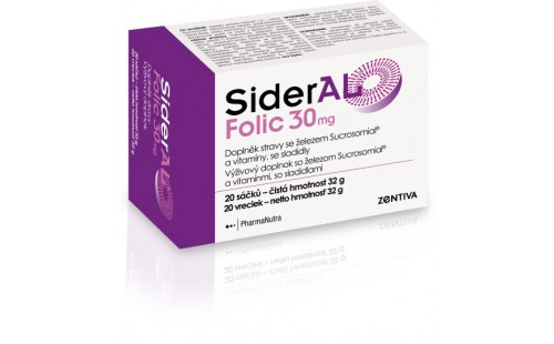 SiderAL Folic 30 mg 20 vrecúšok