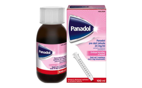 Panadol pre deti jahoda 24 mg/ml, perorálna suspenzia